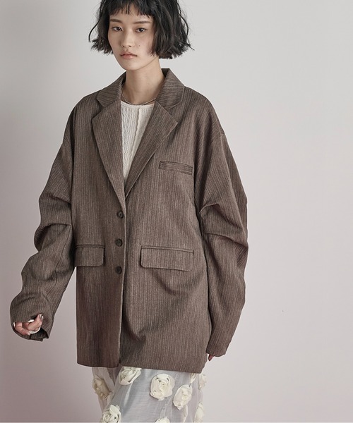 セール】ヘリンボーンタックスリーブテーラードジャケット（テーラード