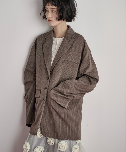 MADISONBLUE ヘリンボーン テーラードジャケット 01 セール】ヘリンボーンタックスリーブテーラードジャケット（テーラード