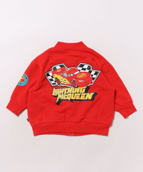 Disney（ディズニー）の「ディズニー カーズ スウェットジャケット 0718K（ジャージ・キッズ・レッド/ホワイト・90cm/110cm/100cm/120cm/130cm）」の3枚目の写真