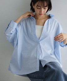 evernavy（エバーネイビー）の「イージーケアポンチョシャツブラウス（シャツ/ブラウス）」