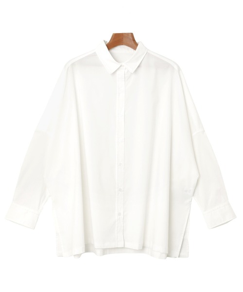 evernavy（エバーネイビー）の「イージーケアポンチョシャツブラウス（シャツ/ブラウス・レディース・ネイビー/ホワイト/ブラック/ライトブルー/サックスブルー・M）」の10枚目の写真