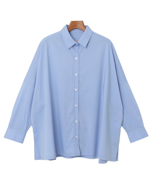 evernavy（エバーネイビー）の「イージーケアポンチョシャツブラウス（シャツ/ブラウス・レディース・ネイビー/ホワイト/ブラック/ライトブルー/サックスブルー・M）」の12枚目の写真