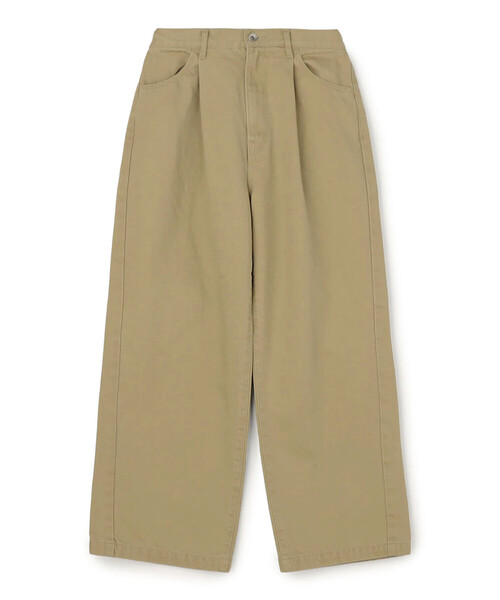 WOMEN'S COTTON DRILL TUCK STRAIGHT PANTS（その他パンツ