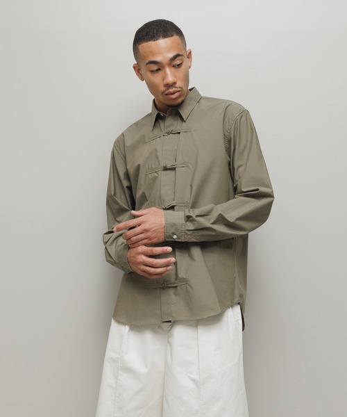 BAL（バル）の「FROG BUTTON SHIRT（シャツ/ブラウス・メンズ・ブルー/ブラック/オリーブ・3/2/1）」の6枚目の写真