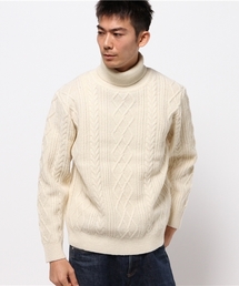 CIAOPANIC | エコウールアラン柄タートルネック(ニット/セーター)