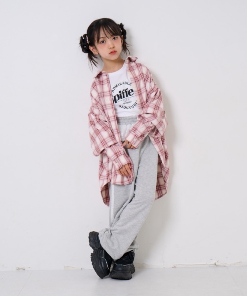 by LOVEiT(バイラビット)の「チェックルーズシャツ(シャツ/ブラウス・キッズ・ピンク/ブルー・160cm/150cm/140cm/130cm/120cm)」の8枚目の写真
