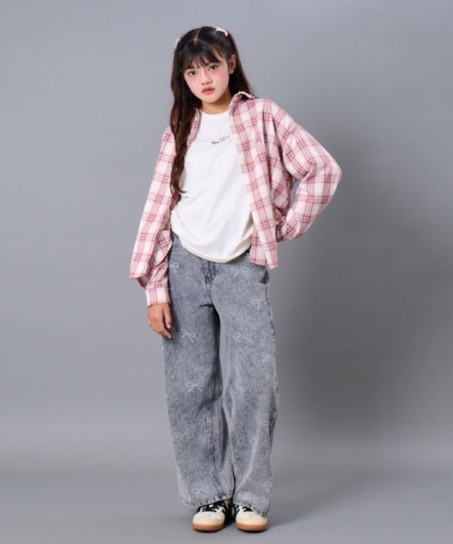 by LOVEiT(バイラビット)の「チェックルーズシャツ(シャツ/ブラウス・キッズ・ピンク/ブルー・160cm/150cm/140cm/130cm/120cm)」の9枚目の写真