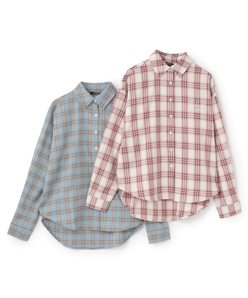 by LOVEiT(バイラビット)の「チェックルーズシャツ(シャツ/ブラウス・キッズ・ピンク/ブルー・160cm/150cm/140cm/130cm/120cm)」の12枚目の写真