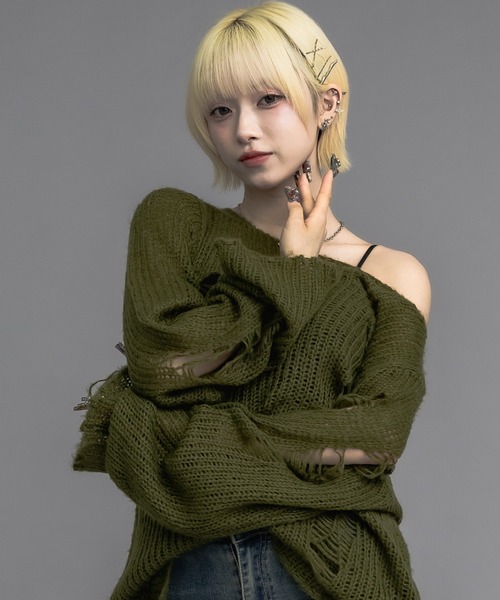 jaded london ルーズ　スター　ニット　メッシュニット jaded london ルーズニット メッシュニット - メルカリ