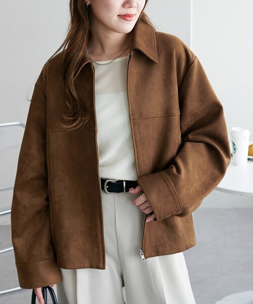 フェイクスエードジャケット フェイクスエードジャケット（その他アウター）｜DISCOAT