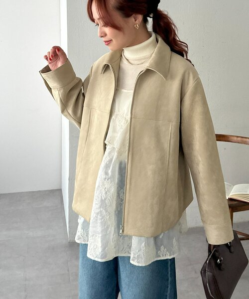 フェイクスエードジャケット（その他アウター）｜DISCOAT