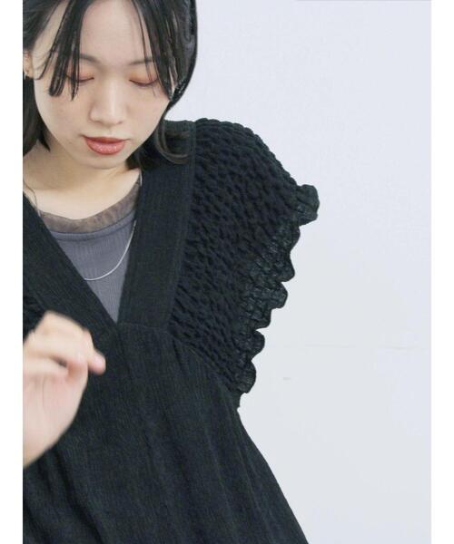 Samansa Mos2 blue（サマンサモスモスブルー）の「楊柳ワイドロンパース（その他パンツ・レディース・ブラウン/ブラック/グレー・F）」の20枚目の写真