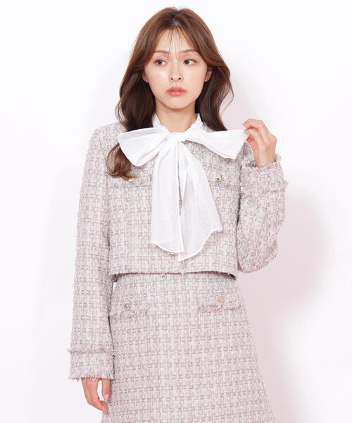 ◇ファンシーツイードジャケット（その他アウター）｜JILL by