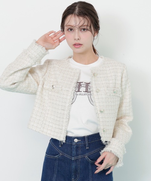 【JILLSTUART 】ホワイト✴︎ツイード JILLSTUART 】ホワイト✴︎ツイード JILLSTUART 】ホワイト
