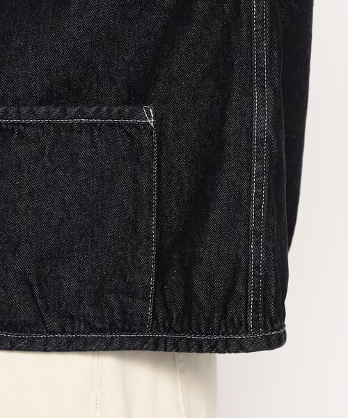 DANTON(ダントン)の「WOMEN'S DENIM COLLARLESS JACKET(デニムジャケット・レディース・ブラック/インディゴブルー・34/38/36)」の9枚目の写真