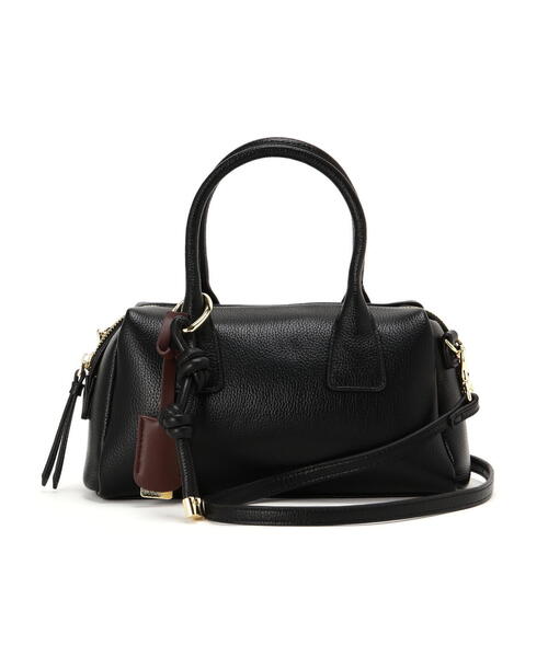 NATURAL BEAUTY BASIC（ナチュラルビューティーベーシック）の「◇ミックスチャームボストン（ボストンバッグ・レディース・ダークブラウン/オフホワイト/ブラック・ﾌﾘ-）」の6枚目の写真