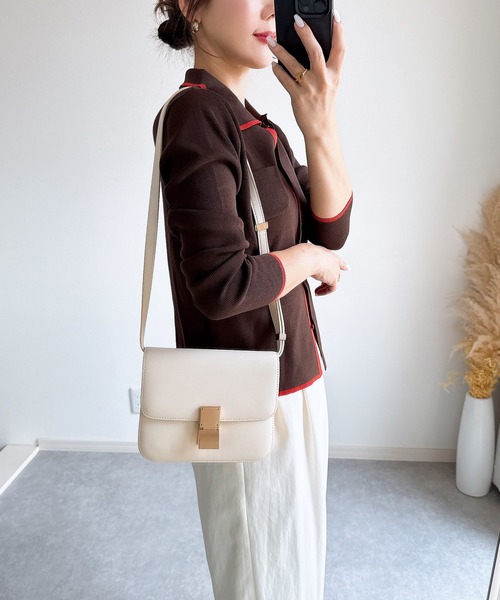 &. NOSTALGIA(アンドドットノスタルジア)の「【ZOZO限定】配色ニットカーディガン(カーディガン/ボレロ・レディース・ブラウン/ブラック/グレー・M)」の12枚目の写真