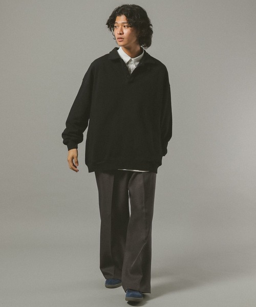 RAGEBLUE(レイジブルー)の「コンバーチブルポロスウェット(スウェット・メンズ・グレー/ブラック・MEDIUM/LARGE)」の21枚目の写真