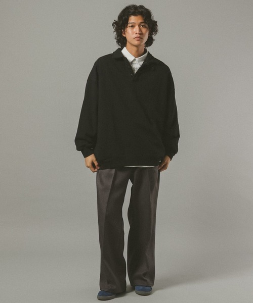 RAGEBLUE(レイジブルー)の「コンバーチブルポロスウェット(スウェット・メンズ・グレー/ブラック・MEDIUM/LARGE)」の20枚目の写真