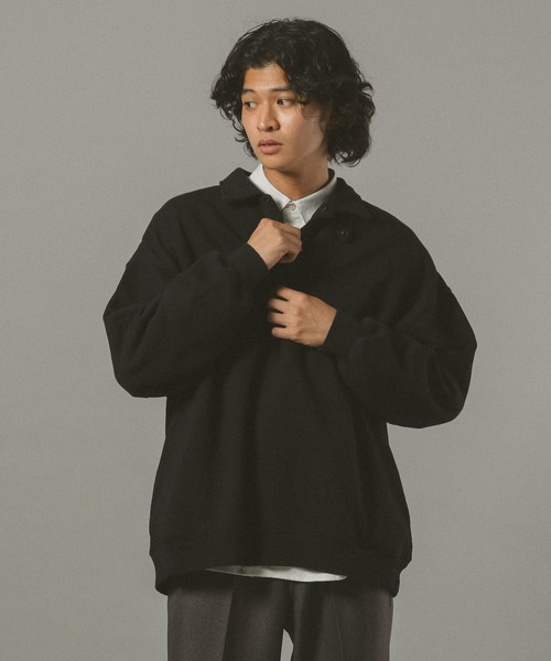 RAGEBLUE(レイジブルー)の「コンバーチブルポロスウェット(スウェット・メンズ・グレー/ブラック・MEDIUM/LARGE)」の19枚目の写真