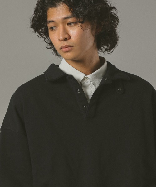 RAGEBLUE(レイジブルー)の「コンバーチブルポロスウェット(スウェット・メンズ・グレー/ブラック・MEDIUM/LARGE)」の18枚目の写真