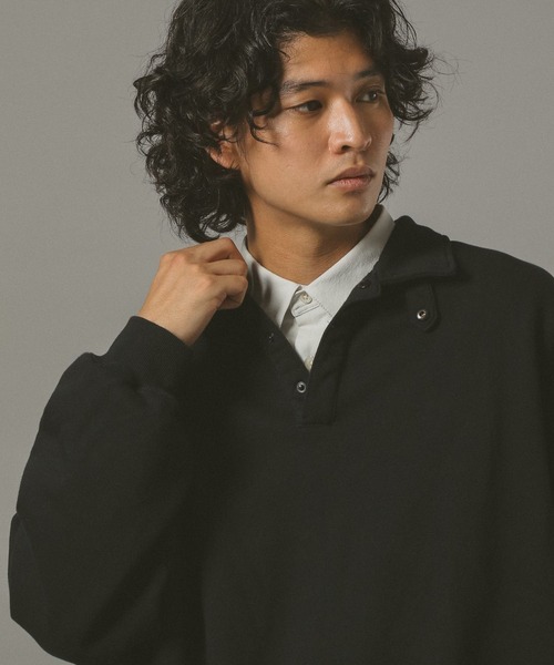 RAGEBLUE(レイジブルー)の「コンバーチブルポロスウェット(スウェット・メンズ・グレー/ブラック・MEDIUM/LARGE)」の17枚目の写真