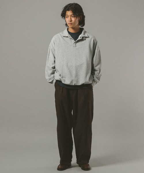 RAGEBLUE(レイジブルー)の「コンバーチブルポロスウェット(スウェット・メンズ・グレー/ブラック・MEDIUM/LARGE)」の16枚目の写真