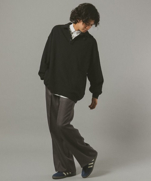 RAGEBLUE(レイジブルー)の「コンバーチブルポロスウェット(スウェット・メンズ・グレー/ブラック・MEDIUM/LARGE)」の22枚目の写真