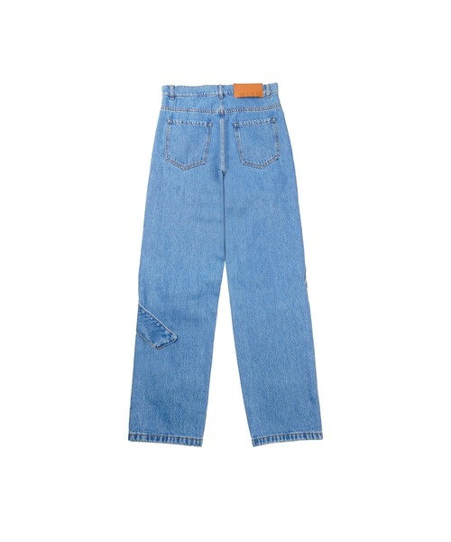MSGM(エムエスジーエム)の「リボンディテール デニムパンツ(デニムパンツ・レディース・インディゴブルー・38/40)」の2枚目の写真