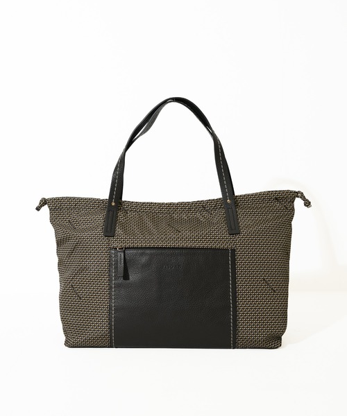 SAC'S BARJean（サックスバージーン）の「【VISONA/ヴィソナ】 HAND BAG L（ハンドバッグ・レディース・ベージュ系その他/ブラック・FREE）」の2枚目の写真