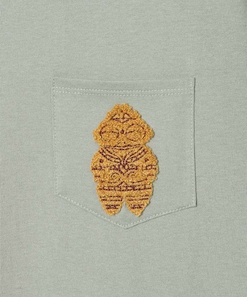 Bleu Bleuet（ブルーブルーエ）の「土偶ポケット付Tシャツ（Tシャツ/カットソー・レディース・グリーン/ホワイト・FREE）」の16枚目の写真