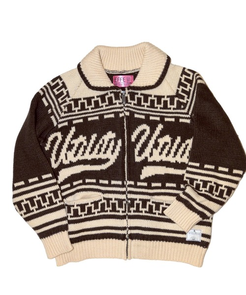 EFFECTEN(エフェクテン)の「【EFFECTEN】Utility cowichan sweater(ニット/セーター・メンズ・クリーム/ブラウン・FREE)」の4枚目の写真