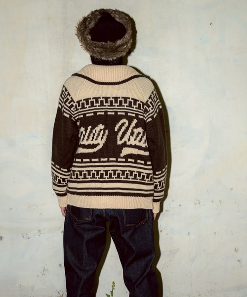 EFFECTEN(エフェクテン)の「【EFFECTEN】Utility cowichan sweater(ニット/セーター・メンズ・クリーム/ブラウン・FREE)」の6枚目の写真