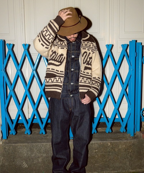 EFFECTEN(エフェクテン)の「【EFFECTEN】Utility cowichan sweater(ニット/セーター・メンズ・クリーム/ブラウン・FREE)」の7枚目の写真