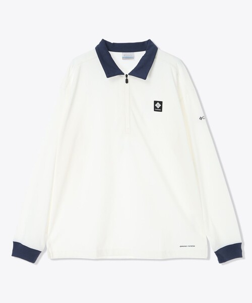 Columbia(コロンビア)の「Columbia/メンズ キャロリーナアベニュー ハーフジップポロ ポロシャツ 速乾 UVカット/コロンビア(ポロシャツ・メンズ・グリーン/ネイビー/ホワイト/ブラック・XL/L/S/M)」の2枚目の写真