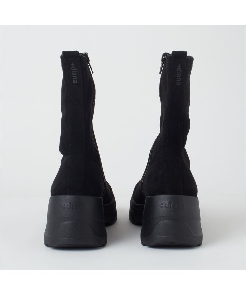 軽量】厚底ストレッチショートブーツ（ブーツ）｜+diana（プラス