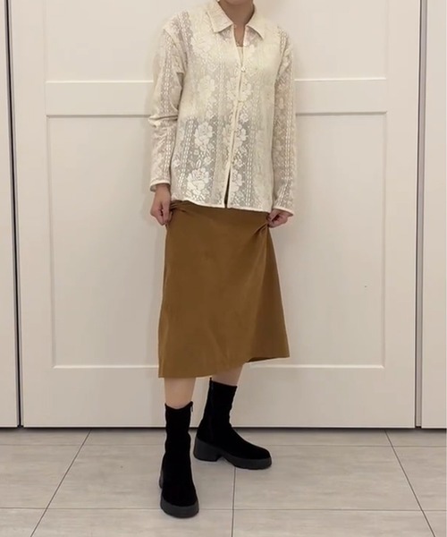 軽量】厚底ストレッチショートブーツ（ブーツ）｜+diana（プラス