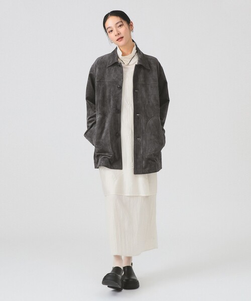 BEAMS ウルトラスェードコート　定価141.000円(税抜) COAT STOLE［Ultrasuede® NU］ – MICHAIL GKINIS AOYAMA