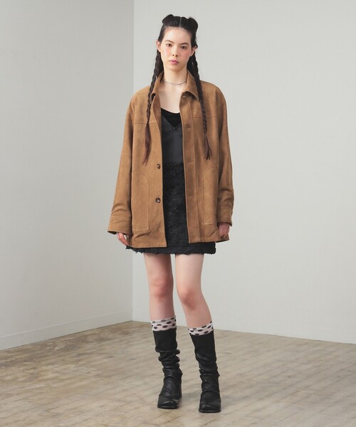 【完売】Ray BEAMS　スエードジャケット フェイク スエード ハーフ コート（その他アウター）｜Ray BEAMS