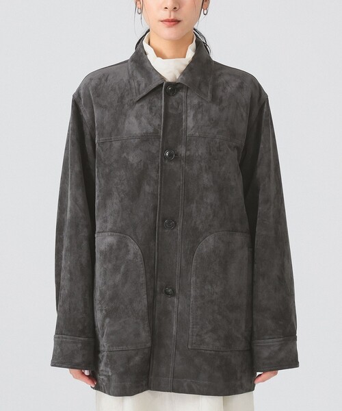 Ray BEAMS(レイビームス)の「フェイク スエード ハーフ コート(その他アウター・レディース・カーキ/グレー・1/0)」の20枚目の写真