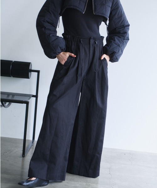 最終お値下げ　ミナペルホネン ベージュワイドパンツ チノパン PERNA（ペルナ）の「チノワイドパンツ（チノパンツ）」 - WEAR