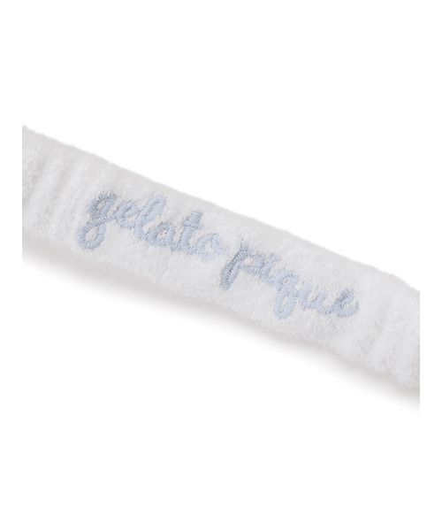 【c】ジェラートピケホワイトタイガー上下セット ＋ヘアバンド gelato pique（ジェラートピケ）の「チェック柄ヘアバンド（ヘアバンド