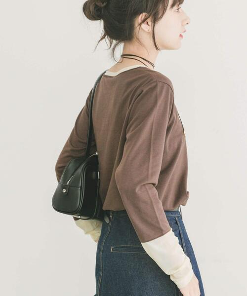 ITEMS URBANRESEARCH（アイテムズ アーバンリサーチ）の「ソデチュールロングスリーブカットソー（Tシャツ/カットソー・レディース・オフホワイト/ブラウン/ホワイト系その他・FREE）」の22枚目の写真