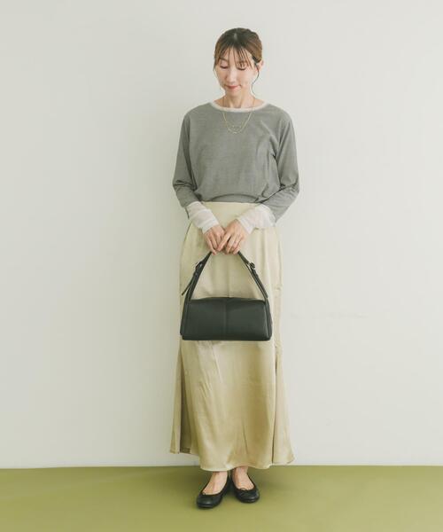 ITEMS URBANRESEARCH（アイテムズ アーバンリサーチ）の「ソデチュールロングスリーブカットソー（Tシャツ/カットソー・レディース・オフホワイト/ブラウン/ホワイト系その他・FREE）」の15枚目の写真