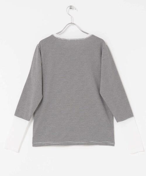 ITEMS URBANRESEARCH（アイテムズ アーバンリサーチ）の「ソデチュールロングスリーブカットソー（Tシャツ/カットソー・レディース・オフホワイト/ブラウン/ホワイト系その他・FREE）」の18枚目の写真