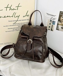 Burner（バーナー）の「【OKUOKU　0909】ヴィンテージ風　フェイクレザーミニリュック ruf-bag-1-31（バックパック/リュック）」