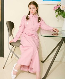 コットンピンク長袖シャツワンピース SHENERY（シーナリー）の「コットンマキシシャツワンピース