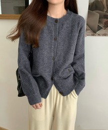 ニットカーディガン ポケット付き 秋冬服