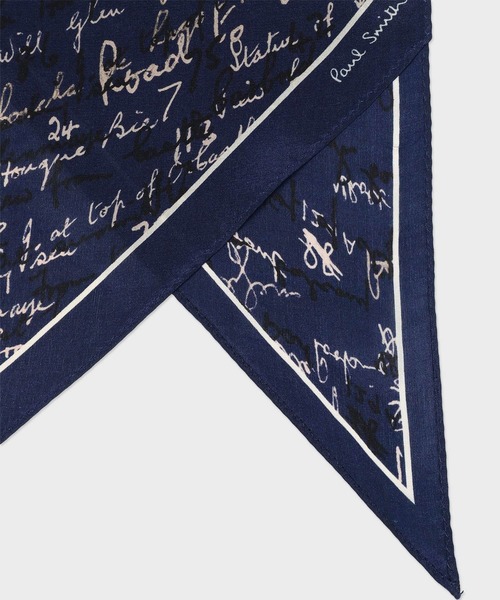 Paul Smith（ポールスミス）の「“Slide Notes” スカーフ【250401 SCPS】（ストール/ショール・メンズ・ネイビー/キナリ・FREE）」の3枚目の写真