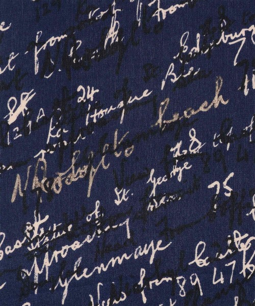 Paul Smith（ポールスミス）の「“Slide Notes” スカーフ【250401 SCPS】（ストール/ショール・メンズ・ネイビー/キナリ・FREE）」の4枚目の写真